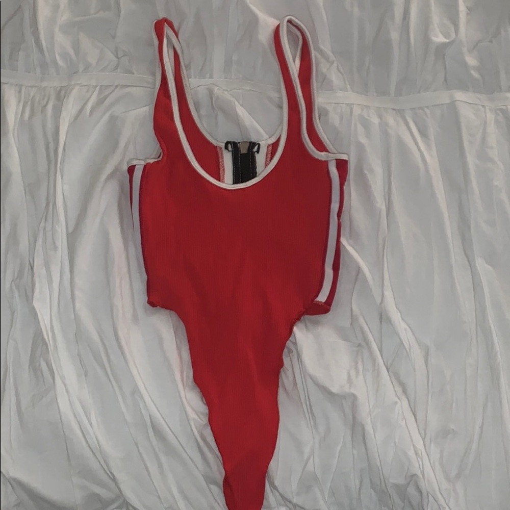 Red Racer Bodysuit - Picture 2 of 3